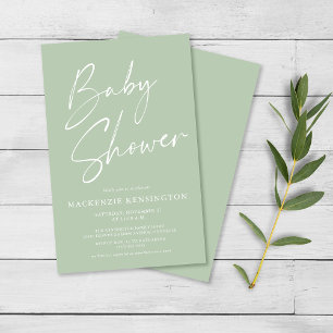 Prospectus 14 Cm X 21,6 Cm Baby shower de script simple de Monnaie de budget