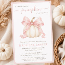 Baby Shower Fille Petit Citrouille Rose Pas Cher