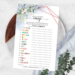 Prospectus 14 Cm X 21,6 Cm Baby Shower Géométrique Verdure Emoji Pictionary 