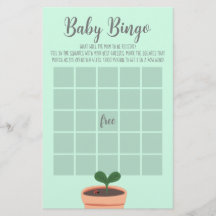 Baby shower Jeu bébé Bingo Flyer