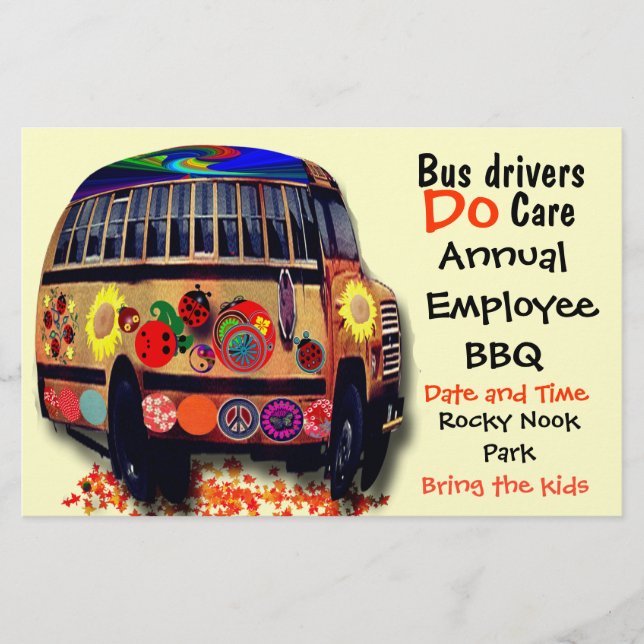 Prospectus 14 Cm X 21,6 Cm BBQ annuel des conducteurs d'autobus (Devant)