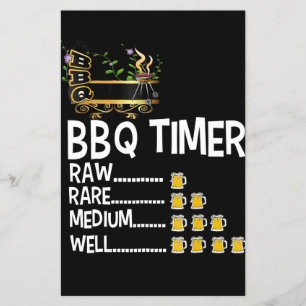 Prospectus 14 Cm X 21,6 Cm BBQ BBQ Timer Barbecue Funny Grill Grilling Gift