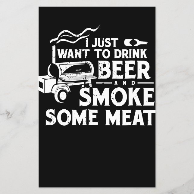 Prospectus 14 Cm X 21,6 Cm BBQ Fumer Pitmaster Cadeau Boire Bière Fumer Viand (Devant)