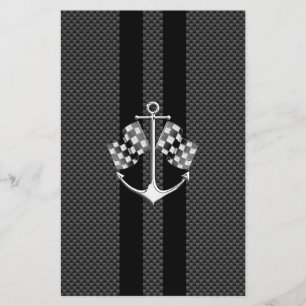 Prospectus 14 Cm X 21,6 Cm Boat Racing Nautical in Carbon Fiber Style