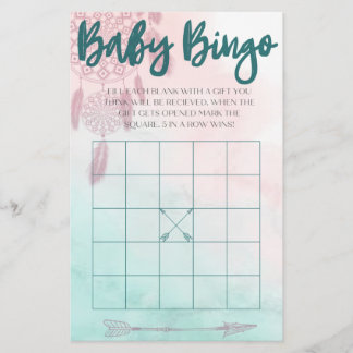 Prospectus 14 Cm X 21,6 Cm Boho Baby Bingo