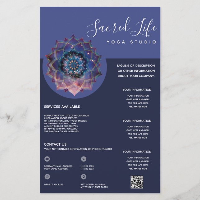 Prospectus 14 Cm X 21,6 Cm Boho Nebula Mandala, Mystique (Devant)