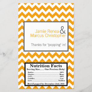 Prospectus 14 Cm X 21,6 Cm Brochure à maïs soufflé à micro-ondes Chevron gris