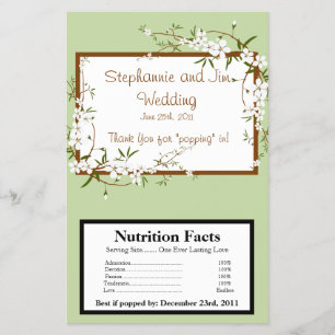 Prospectus 14 Cm X 21,6 Cm Brochure à maïs soufflé à micro-ondes Fleurs de bo