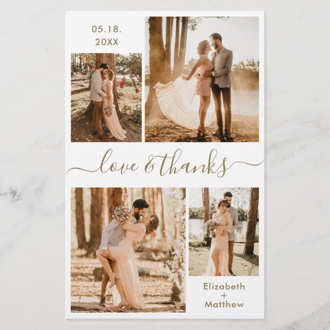 Prospectus 14 Cm X 21,6 Cm Brochure de Mariage de Collage Blanc Budget (Devant)