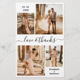 Prospectus 14 Cm X 21,6 Cm Brochure de Mariage de recouvrement noir blanc Bud