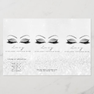 Prospectus 14 Cm X 21,6 Cm Brochure DL de maquillage de Parties scintillant e