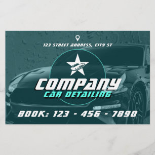 Prospectus 14 Cm X 21,6 Cm Brochure moderne de voiture professionnelle