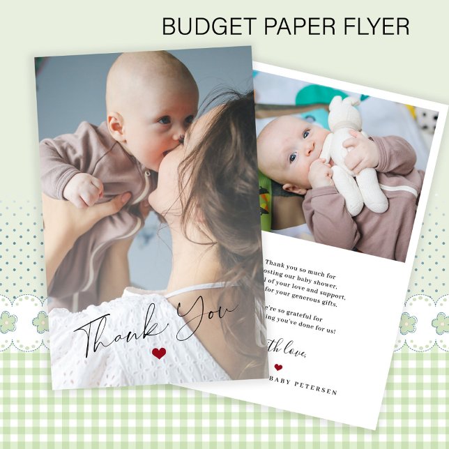 Prospectus 14 Cm X 21,6 Cm Budget 2 photo bébé scénario simple merci (Créateur téléchargé)