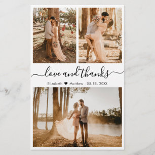 Prospectus 14 Cm X 21,6 Cm Budget 3 Photo Collage Mariage Merci
