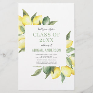 Prospectus 14 Cm X 21,6 Cm Budget Classe moderne de 2023 Lemon Invitation