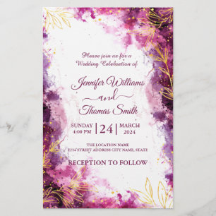 Prospectus 14 Cm X 21,6 Cm Budget Enregistrer la date Faire-part de mariage