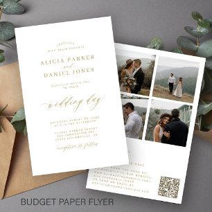 Prospectus 14 Cm X 21,6 Cm Budget moderne code QR 4 photo tout en un mariage