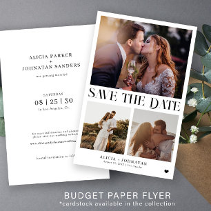 Prospectus 14 Cm X 21,6 Cm Budget moderne multi photo mariage faire part de d