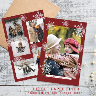 Prospectus 14 Cm X 21,6 Cm Budget moderne photo collage rouge Noël