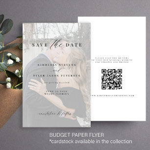 Prospectus 14 Cm X 21,6 Cm Budget photo superposition QR CODE mariage enregis