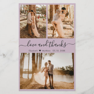 Prospectus 14 Cm X 21,6 Cm Budget Purple Photo Collage Mariage Merci