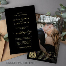 Budget QR code or noir photo tout en un mariage
