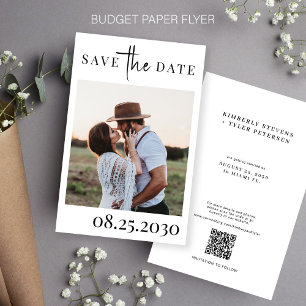 Prospectus 14 Cm X 21,6 Cm Budget QR CODE photo mariage moderne enregistrer l