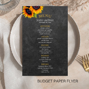 Prospectus 14 Cm X 21,6 Cm BUDGET Russe pays tournesol menu mariage