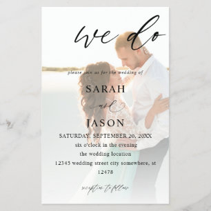 Prospectus 14 Cm X 21,6 Cm Budget We Do Photo Calligraphy Wedding MEDIUM SIZE