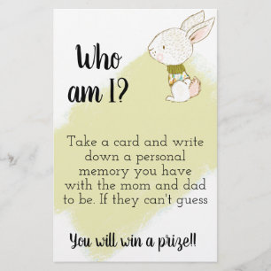 Prospectus 14 Cm X 21,6 Cm Bunny Baby shower Game - Comment je suis maman et 