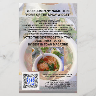 Prospectus 14 Cm X 21,6 Cm Business QR Code Light Photo Marketing personnalis