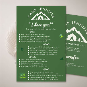 Prospectus 14 Cm X 21,6 Cm Camp Bachelorore Party Jeu Odeur Forest Green