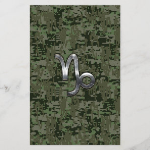Prospectus 14 Cm X 21,6 Cm Capricorn Zodiac Connexion vert olive camo numériq