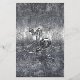 Prospectus 14 Cm X 21,6 Cm Capricorn Zodiac Sign in grunge distressed  style