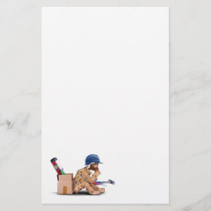 Prospectus 14 Cm X 21,6 Cm Caractère de boîte handyman caractère assis pensée