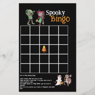 Prospectus 14 Cm X 21,6 Cm Carte de Bingo Éffrayante SpooktacularHalloween Ba