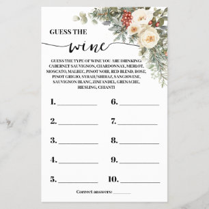 Prospectus 14 Cm X 21,6 Cm Carte de jeu de devinette de vin pour Baby Shower