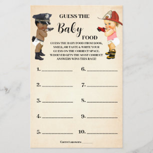 Prospectus 14 Cm X 21,6 Cm Carte de jeu de douche pour bébé Little Recruit Gu
