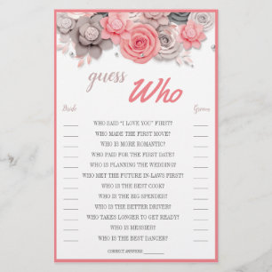 Prospectus 14 Cm X 21,6 Cm Carte Guess Who