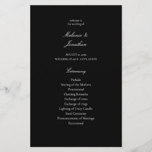 Prospectus 14 Cm X 21,6 Cm Cérémonie de mariage élégante et économique - MED
