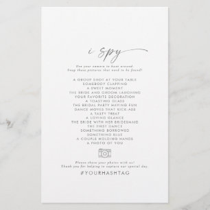 Prospectus 14 Cm X 21,6 Cm Chasse au trésor de mariage avec énigme visuelle A