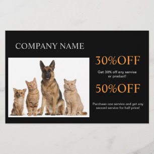 Prospectus 14 Cm X 21,6 Cm Chatte chien chat animal sitter animal toiletteur