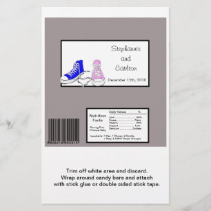 Prospectus 14 Cm X 21,6 Cm Chaussures Bleu/Rose Hershey's Grand Bar Wrapper