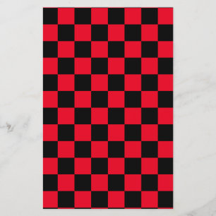 Prospectus 14 Cm X 21,6 Cm Checkerboard pattern black red