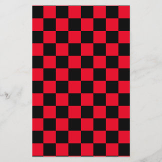 Prospectus 14 Cm X 21,6 Cm Checkerboard pattern black red