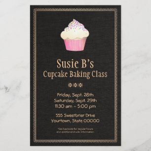 Prospectus 14 Cm X 21,6 Cm Chef Pâtissier Boulangerie Cupcake Traiteur