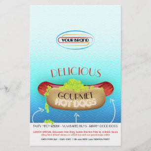 PROSPECTUS 14 CM X 21,6 CM CHIEN CHAUD DE GOURMET