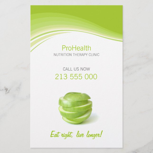 Prospectus 14 Cm X 21,6 Cm Circulaire diététiste / Nutrition Therapy (Devant)