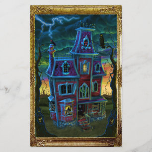 Prospectus 14 Cm X 21,6 Cm Circulaire Haunted House Portrait