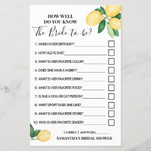 Prospectus 14 Cm X 21,6 Cm Citrons À quel point connaissez-vous bien la carte